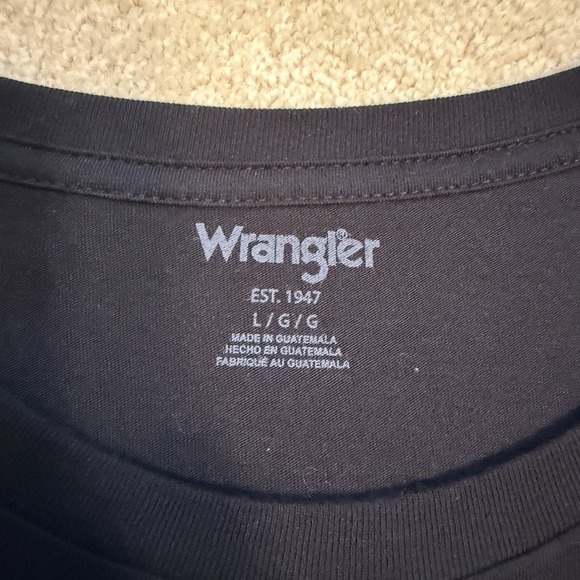 NWT Wrangler Retro Long Live Cowboys Women's Large Boyfriend Fit Jet Black Tee - Picture 6 of 11